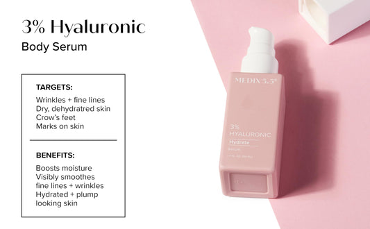 MEDIX 3% Concentrated Hyaluronic Acid Hydrating Gel Body Booster Dry Skin Moisturizer, Anti Aging Skin Care Booster For Restoring Skin Barrier, Wrinkles, & Fine Lines, 2-Pack