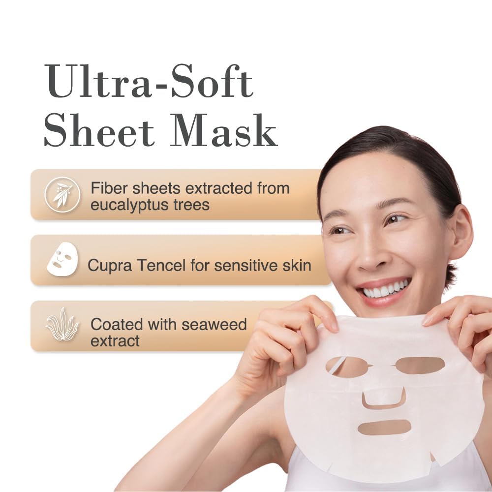 YoungMe Radiant Glamour Korean Sheet Mask – Rejuvenating & Hypoallergenic Facial Mask for All Skin Types | 25g x 6 Sheets