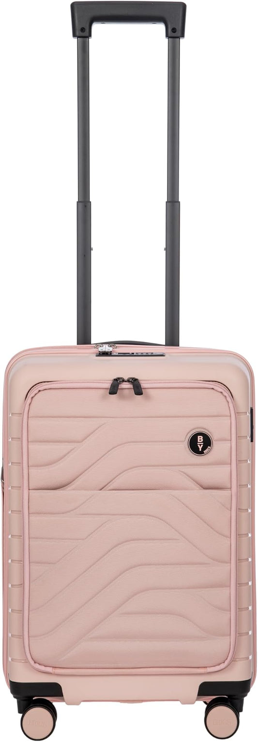 Bric's B|Y Ulisse Spinner Suitcase - 21 Inch Carry-On Luggage - Hard Exterior and TSA-Approved Lock - Rosa Perla