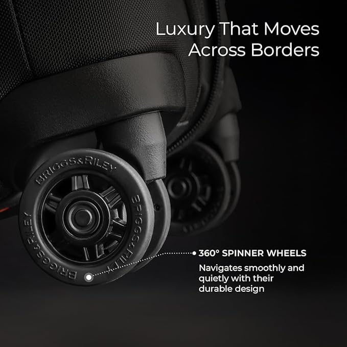 Briggs & Riley International 21" Carry On Expandable Spinner - Luggage for Travel, Suitcases with Wheels, Softside Rolling Bag for Men & Women - ZDX Collection, Canyon