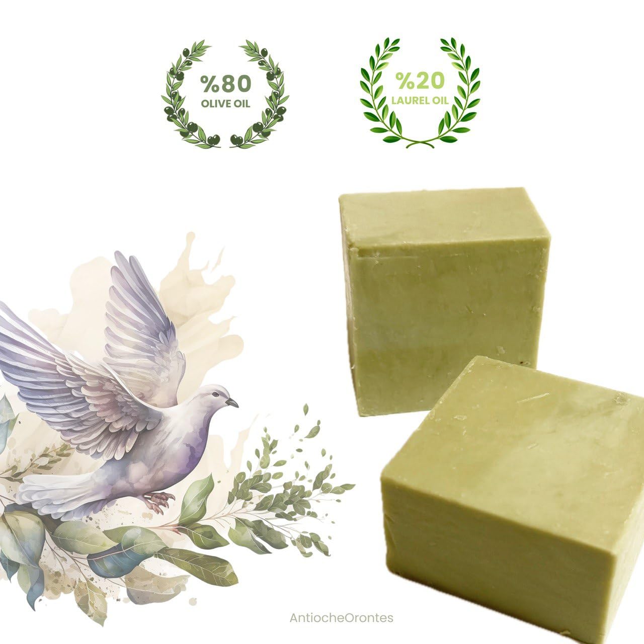 Aleppo Soap 2 Pack (6 oz Each) – 20% Laurel & 80% Olive Oil, Gift-Ready Natural Soap in Premium Box, Handmade Vegan Organic Skincare