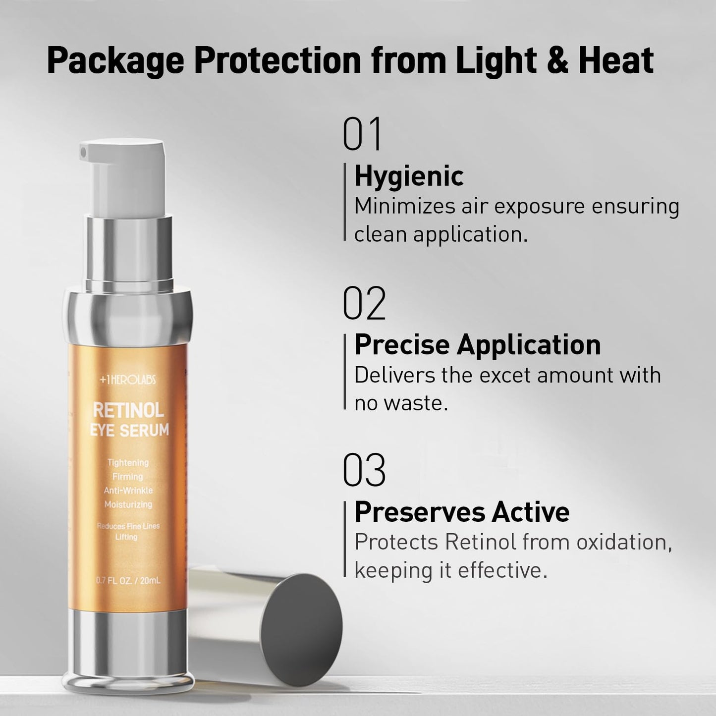 Eye Cream for Anti-Aging & Wrinkles – Firming, Hydrating & Repairing Eye Serum with Retinol, Niacinamide, Hyaluronic Acid, Vitamin E & Bifida Ferment Lysate, 0.7 Fl Oz (Pack of 1)