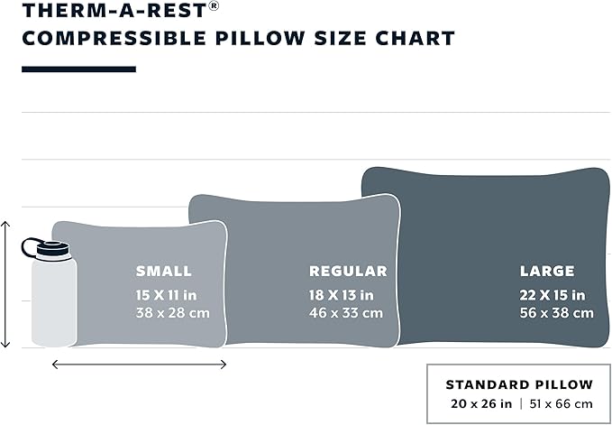 Therm-a-Rest Compressible Cinch Camping and Backpacking Pillow, Large - 16 x 23 Inch, Outerspace