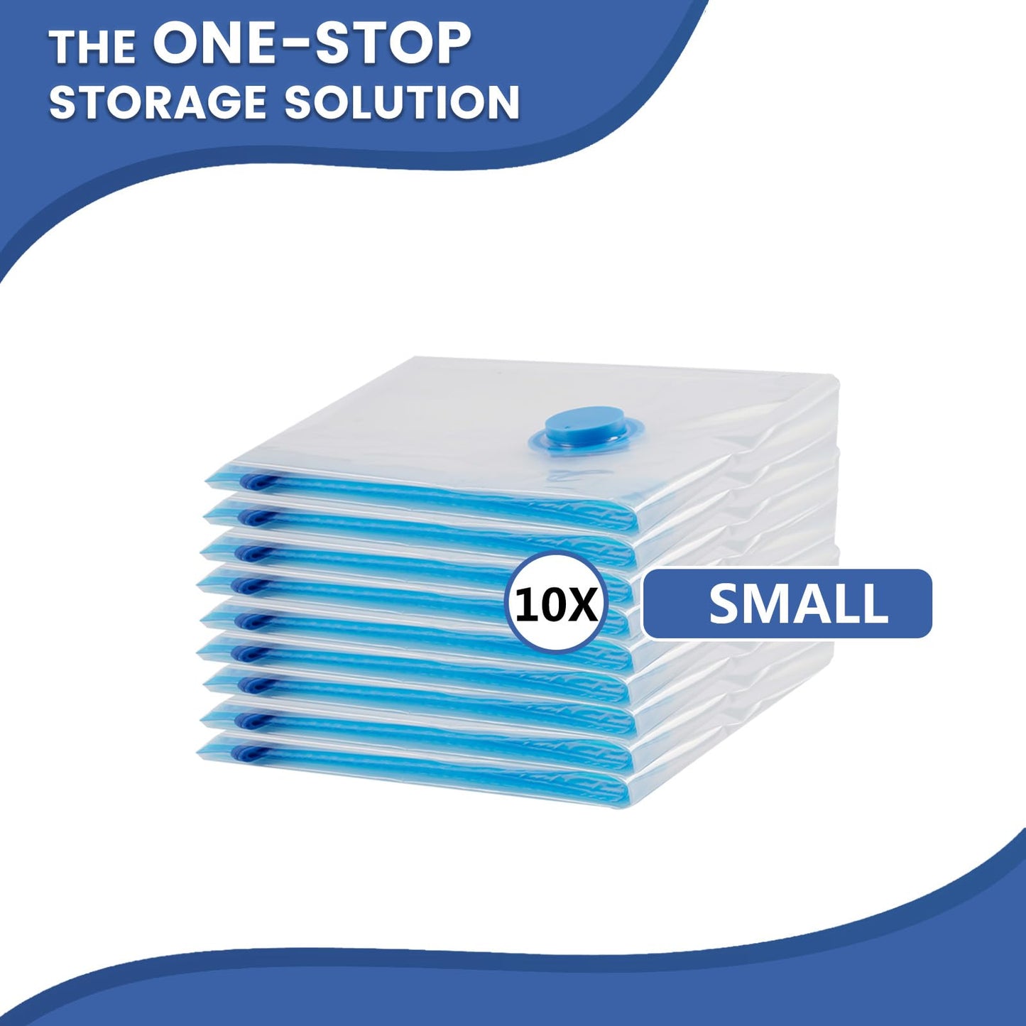 Vacuum Storage Bags, 10 Small Space Saver Vacuum Sealed Bags for Clothes, Compression Bag Blanket Storage Travel Essentials