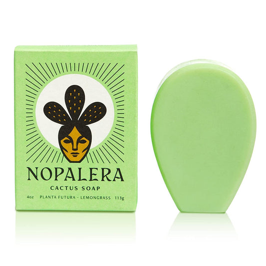 Nopalera Bar Soap, Lemongrass Essential Oils - Natural Body and Face Cleanser, Moisturizing and Exfoliating, Soft Skin Care Made With Clean, Vegan Ingredients, 4 oz