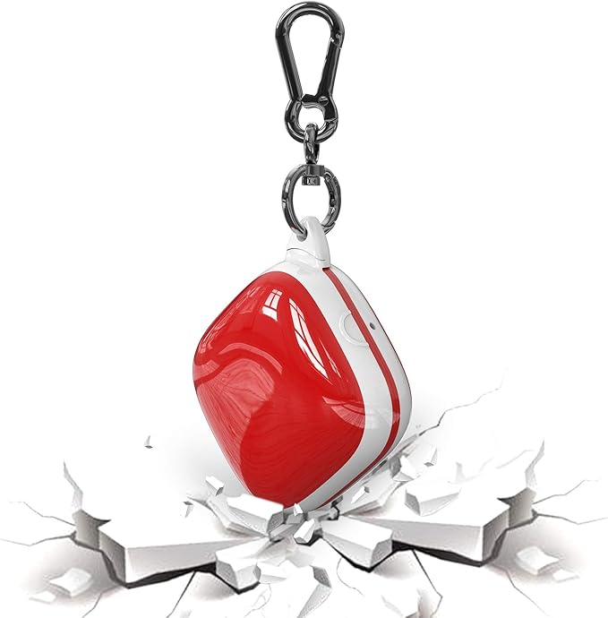 Compatible Powerbeats Pro Case Cover, Full Protective Shockproof Anti-Slip Silicone Case for Beats Powerbeats Pro (White Edge+Red)