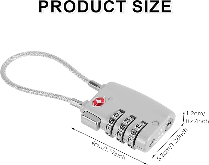 5Pcs Luggage Locks 3 Digit Travel Combination Locks Portable Small Combination Padlocks Zinc Alloy Suitcase Locks for Travel Bag Suitcase Lockers Backpack,Silver