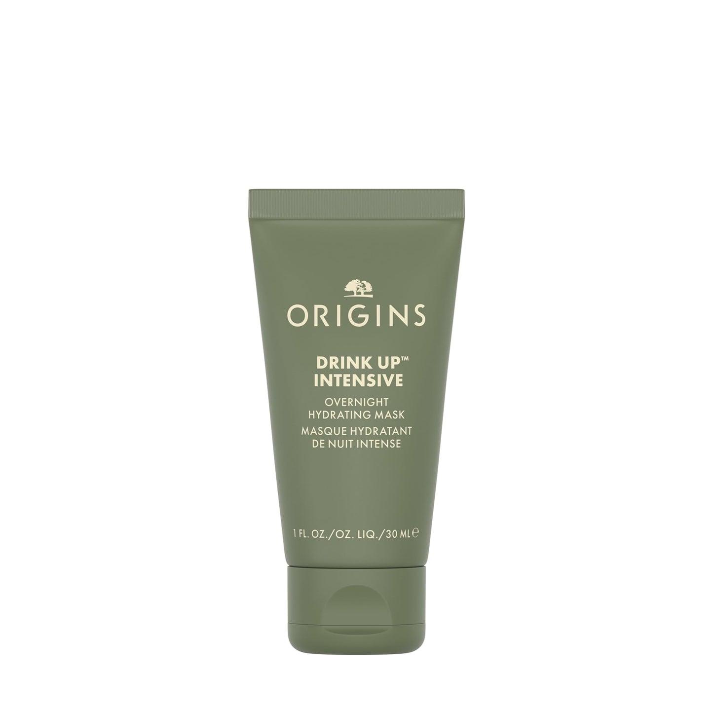 Origins Drink Up Intensive Overnight Hydrating Face Mask | Hydrates for 72 Hours | With Niacinamide & Avocado Butter | Travel Size, 1 Fl Oz