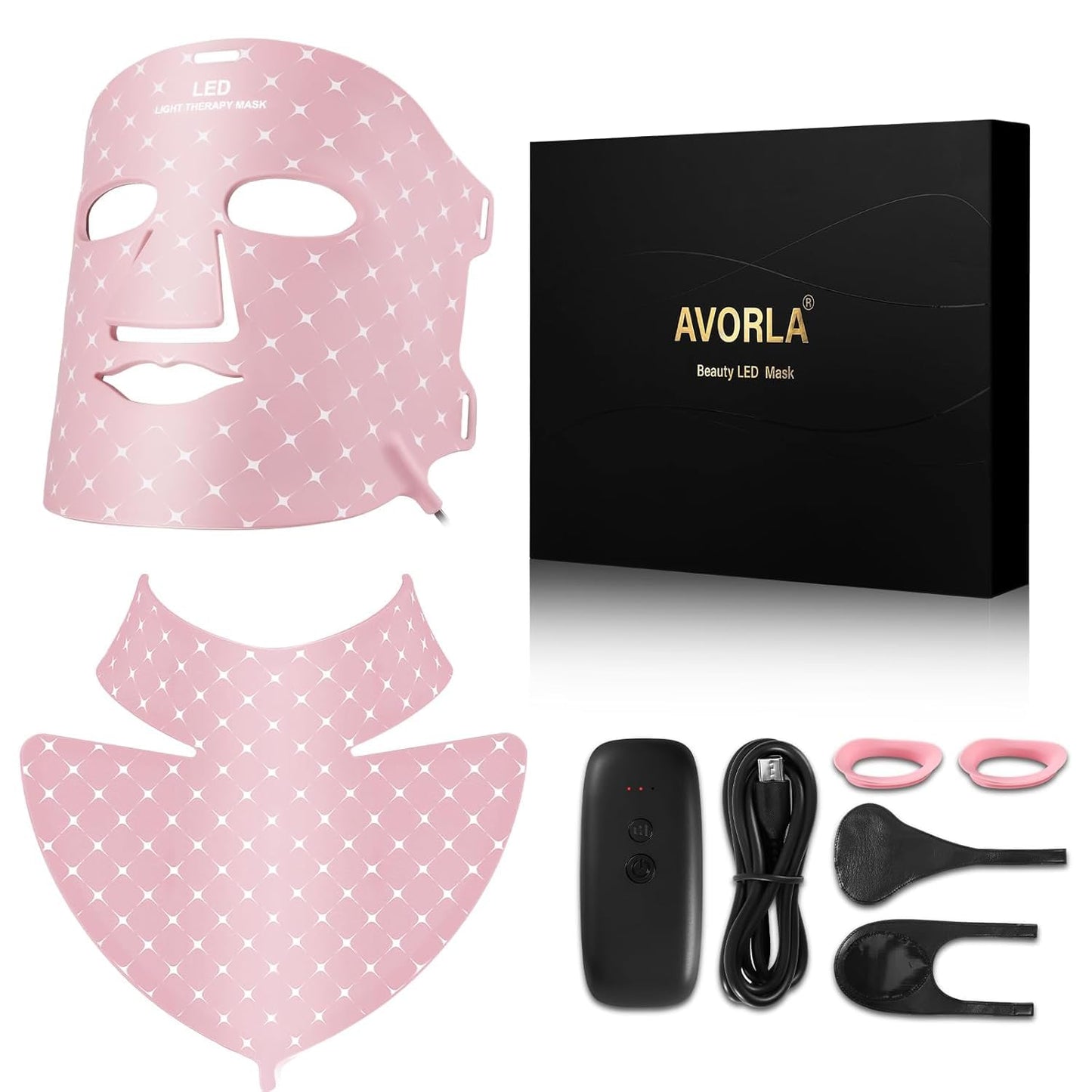 Avorla Beauty LED Light Mask -infrared light therapy red light therapy led facial light Photons Facial Skin Care Wrinkle reduce anti-acne facial light acne treatment beauty device