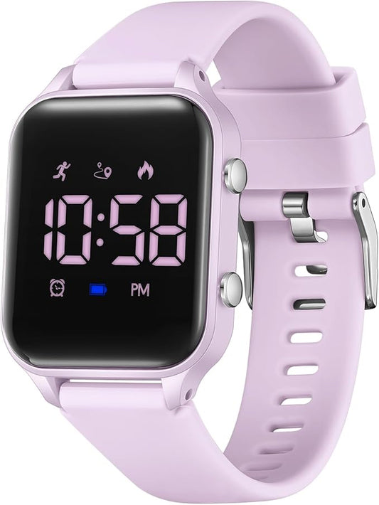Kids Digital Watches for Boys Girls, Sports Watch with Fitness Tracker, Pedometer, Alarm Clocks, Stopwatch, No App Needed Waterproof Kids Watch, Gift for Teens Student Girls Boys Ages 5-14