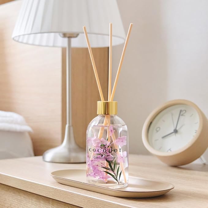 COCODOR Herbarium Reed Diffuser/April Breeze/6.7oz(200ml)/ Fragrance Scent Essential Oil Stick Diffuser Set for Bedroom Bathroom Home Décor