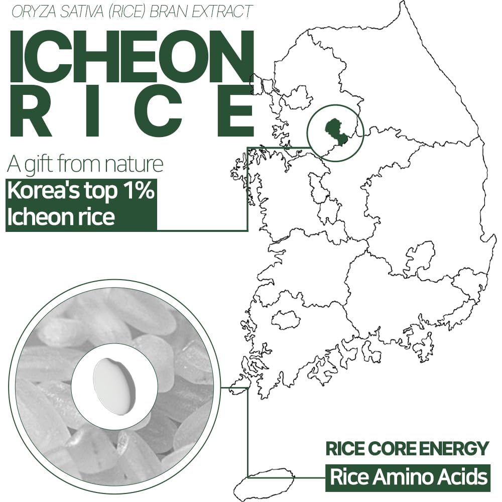 Bueno Icheon Rice Core Serum 1.59 fl.oz (50ml) | Facial Serum with Icheon Rice Amino Acids for Soothing & Hydration | 100% Vegan Formula, Korean Skin Care