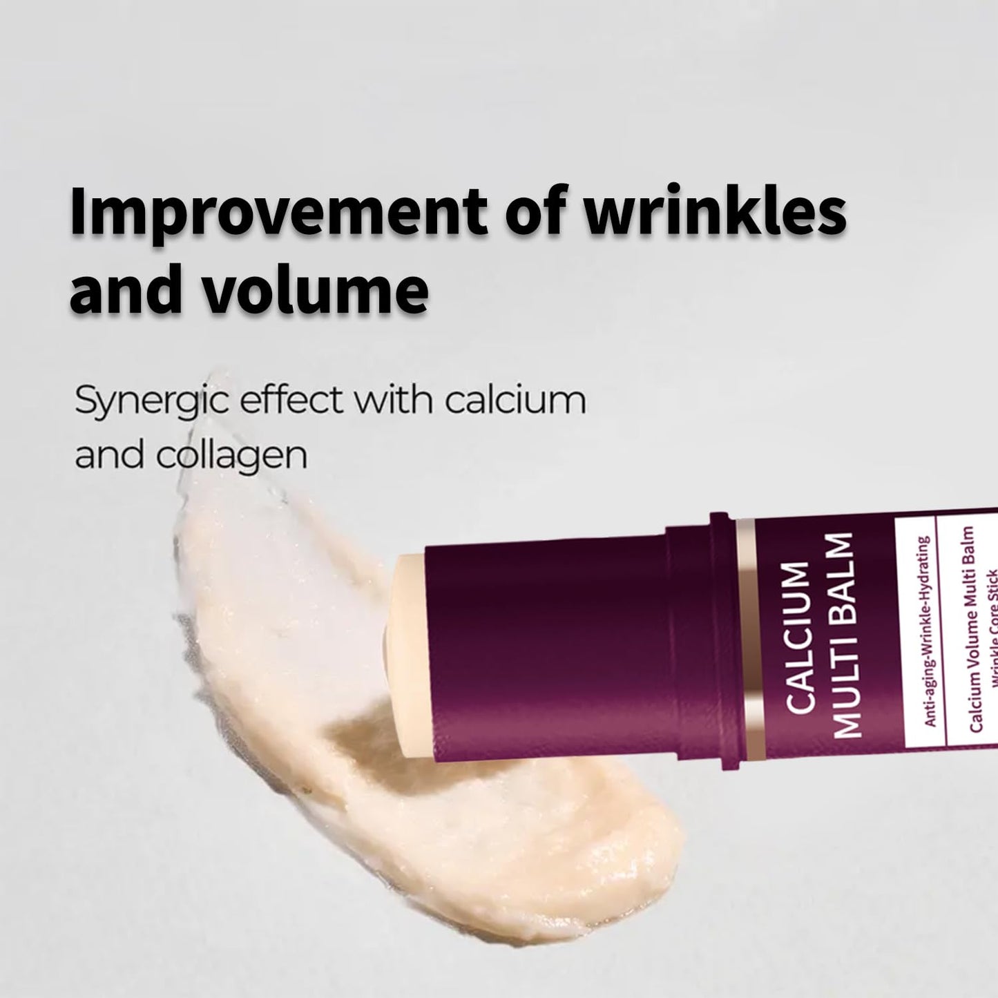 Calcium Multi Balm, Calcium Volume Multi Balm, Wrinkle Core Stick, Korean Collagen Moisturing Stick, Anti-aging, Hydrating, Firming Skin, Suitable for Eyes