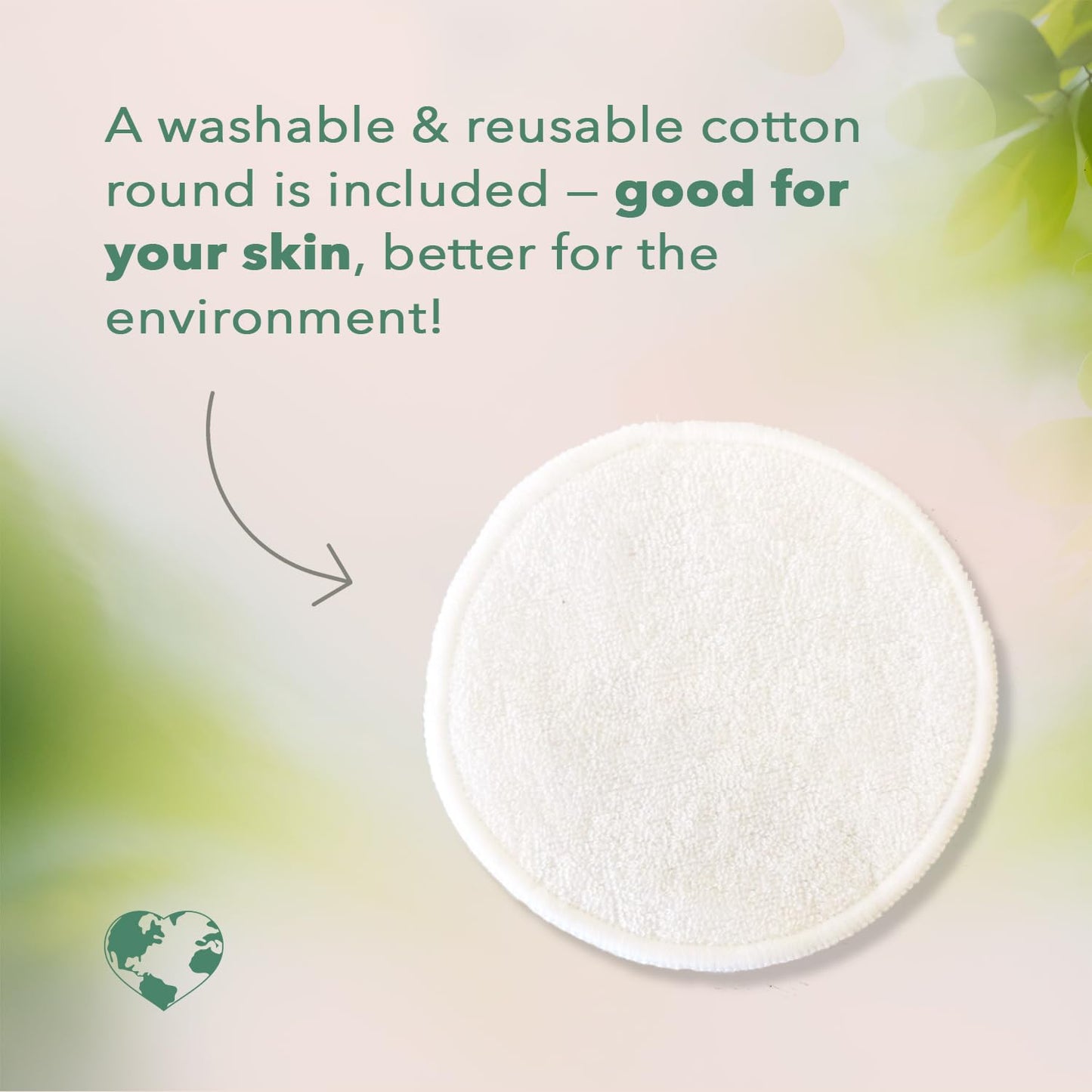 Nourish Organic Eye Treatment, Avocado & Argan – Renewing & Hydrating Under Eye Brightener with Vitamin C + Washable Cotton Round