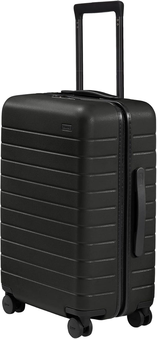 Away Bigger Carry-On Luggage, Lightweight Hardside Large Suitcase with Spinner Wheels, TSA Lock, Airline Approved, Jet Black