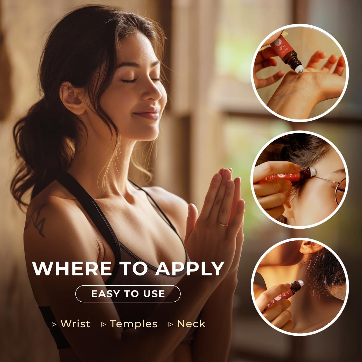 Gya Labs Focus Booster Essential Oil Roll on - Supports Sustained Sense of Focus for Studies & Tasks - 100% Pure Natural Aromatherapy Oil Roller, Geranium & Eucalyptus Blend, Travel Size (0.34 Fl Oz)