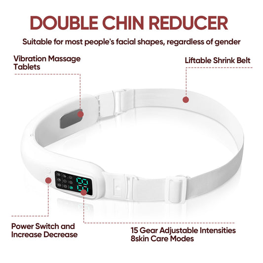Ceymodir Intelligent Electric Double Chin and V-Shaped Face Machine with 8 Modes & 15 Adjustable Intensities - Women's V-Face Device