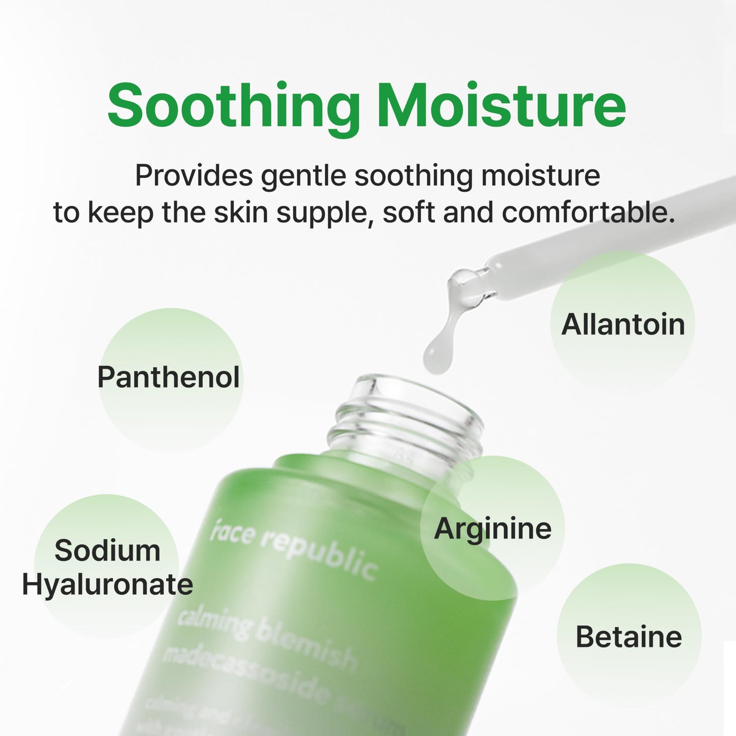 Face Republic Calming Tea Tree Madecassoside Serum 45ml 1.52 fl oz | Lightweight | Soothing | Madecassoside, Tea Tree, Centella Asiatica, Niacinamide | For irritated skin | Vegan Korean Skin Care