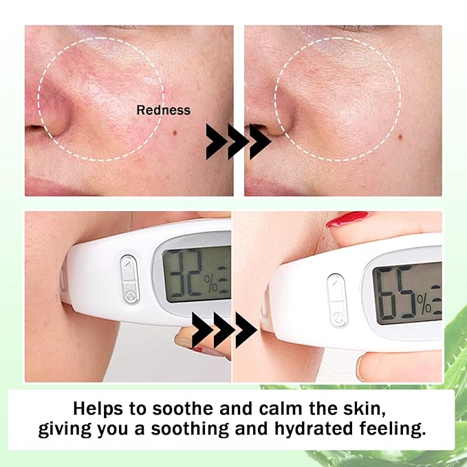 8PCS Organic Aloe Vera Gel for Face and Body,Moisturizing After Sun Lotion,Hydrating Travel Size Moisturizer,No Sticky Pure Aloe Gel for Hair,Skin,After Wax Care and After Sun Care