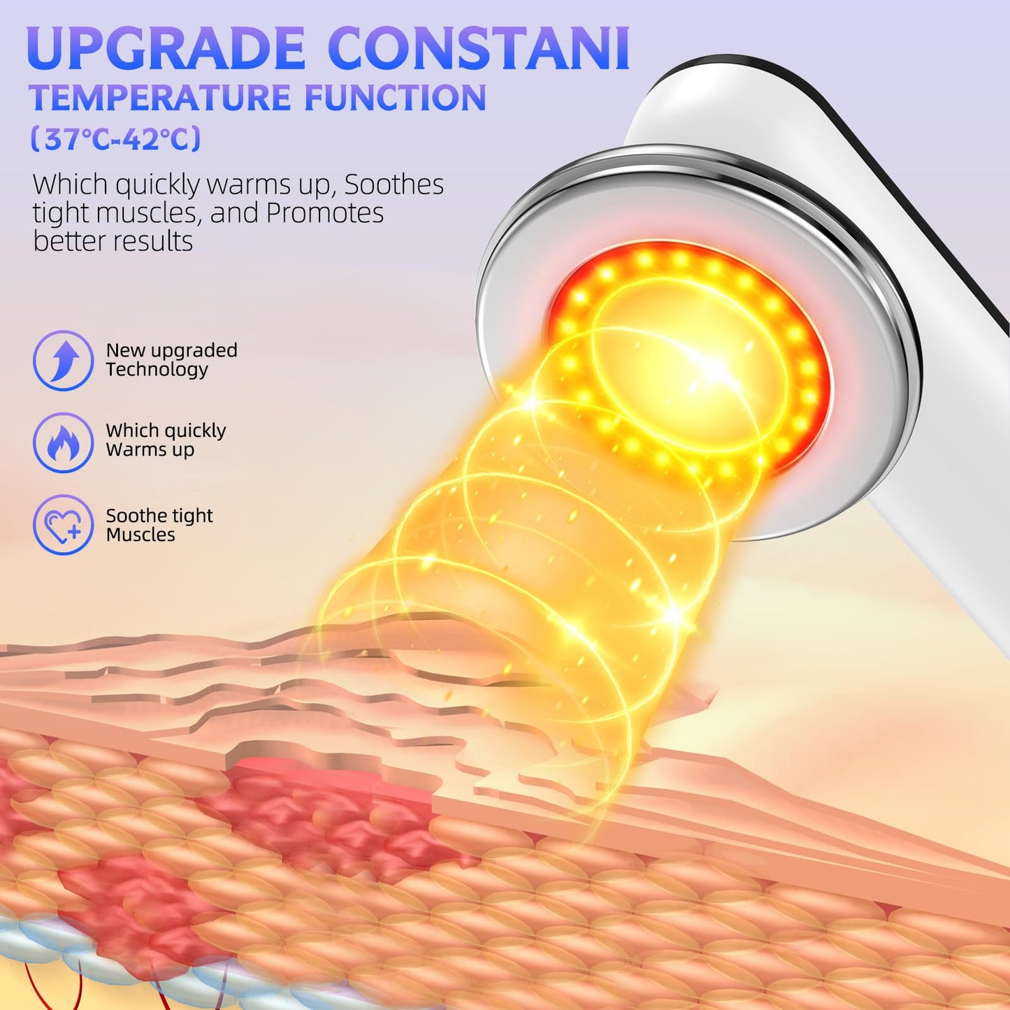 Body Sculpting Machine - Professional Handheld Cordless Cellulite Massager - Suitable for Belly, Neck, Legs, Hip, Arms