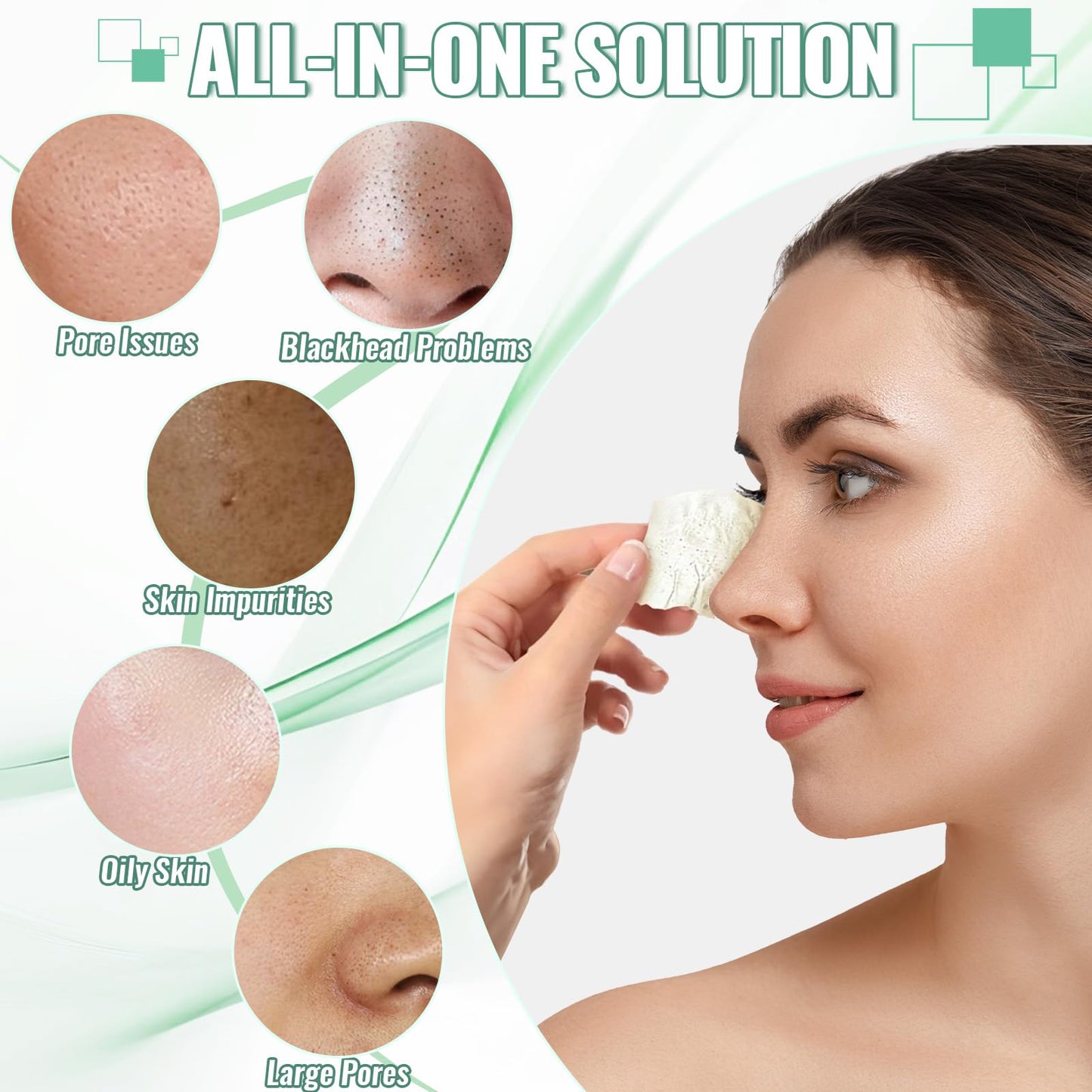 2.0 Nose Pore Strips, Blackhead Remover Mask with Salicylic Acid for Face, Upgraded Deep Cleansing Pore Peel Off Mask with 100 PCS Nose Black Heads Remover Strips (1.7 Ounce)