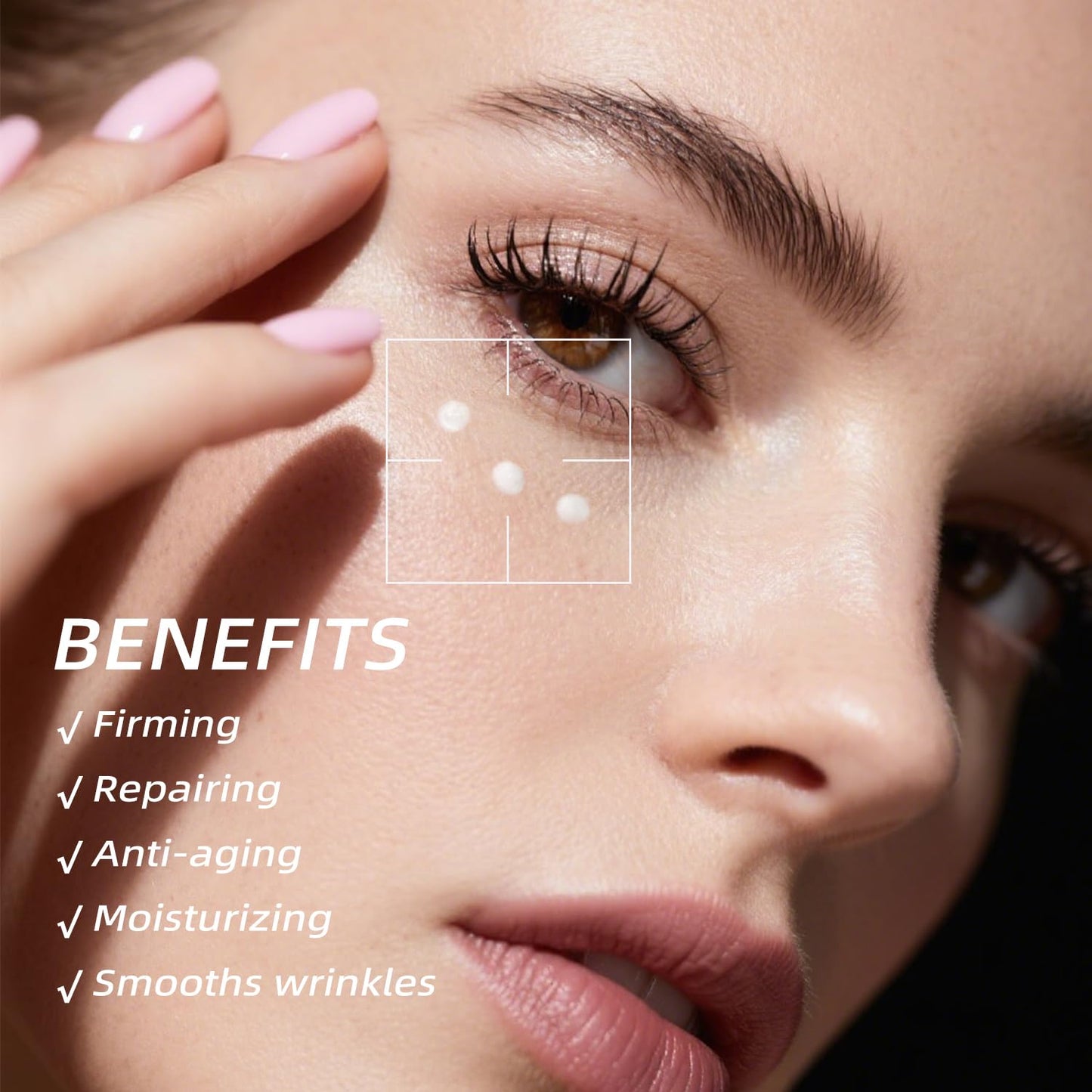 Relaso Eye Cream for Wrinkles & Crows Feet - with Essential Ceramides, Peptides & Caffeine & Niacinamide - Reduce Puffiness & Bags Under Eyes, Under Eye Cream for Women & Men, 0.5 Oz