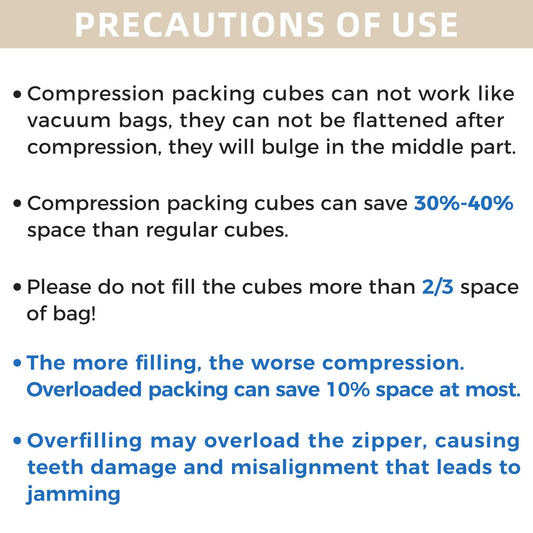 BAGAIL 4 Set/6 Set/8 Set Compression Packing Cubes Travel Accessories Expandable Packing Organizers (Half Mesh, 6-Black)