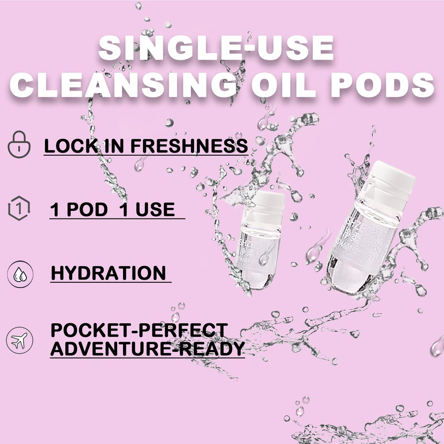 20P Pore Blackhead Cleansing Oil, Mini Makeup Remover Capsule, Face Oil Cleanser with Jojoba & Camellia Extract, | Travel Size, Moisturizing, Freshing, Individually Packaged Travel Essential Makaup