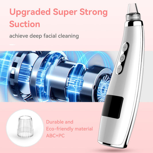Blackhead Remover Pore Vacuum Upgraded Facial Pore Cleaner Electric Comedone Whitehead Extractor Tool-USB Rechargeable Blackhead Vacuum Kit for Women & Men