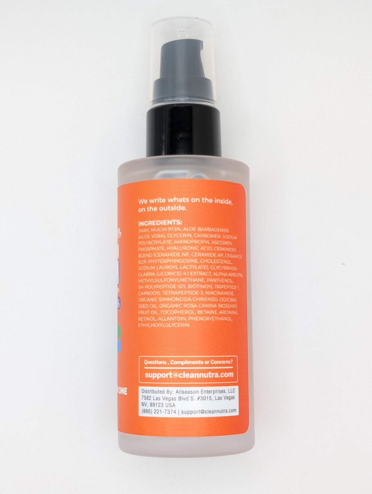 Clean Beauty Snail Mucin Serum Vitamin C Face Serum Anti Aging with Hyaluronic Acid Niacinamide Retinol MSM Aloe Vera & Ceramides - Korean Skin Care Dark Spot Remover for Glowing Skin - Pack of 2