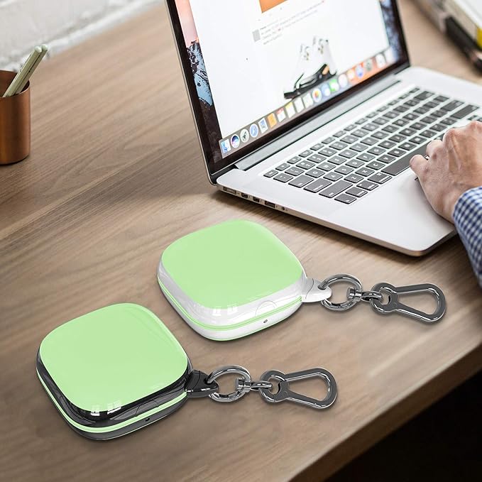 Compatible Powerbeats Pro Case Cover, Full Protective Shockproof Anti-Slip Silicone Case for Beats Powerbeats Pro (Black Edge+Matcha Green)