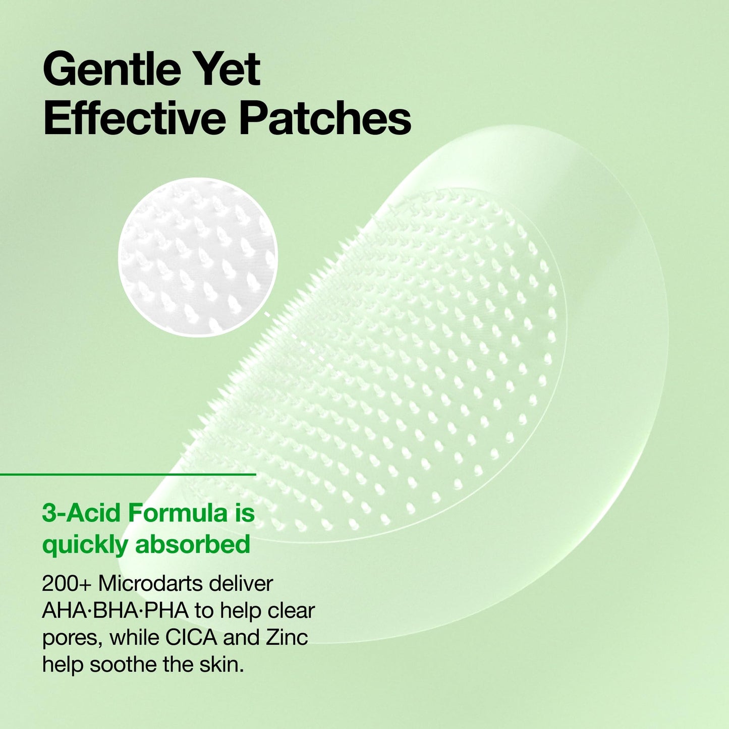 Anua Triple Acid Spot Care Microdart Patch, Deep, Early Stage Spot, 200+ Microdarts with AHA + BHA + PHA, Centella, Hydrocolloid Patch for Overnight, Non-Comedogenic, Korean Skin Care (12ea)