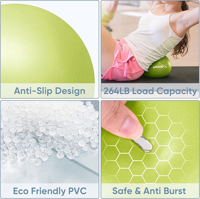 APEXUP Yoga Ball Exercise Ball Anti Slip Heavy Duty for Fitness, Balance & Core Workout