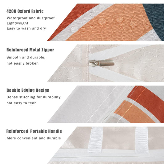 beautype 6 Set Boho Compression Packing Cubes Compressed Storage Bags for Carry on Suitcases Packaging Luggage Bags Organizers for Travel