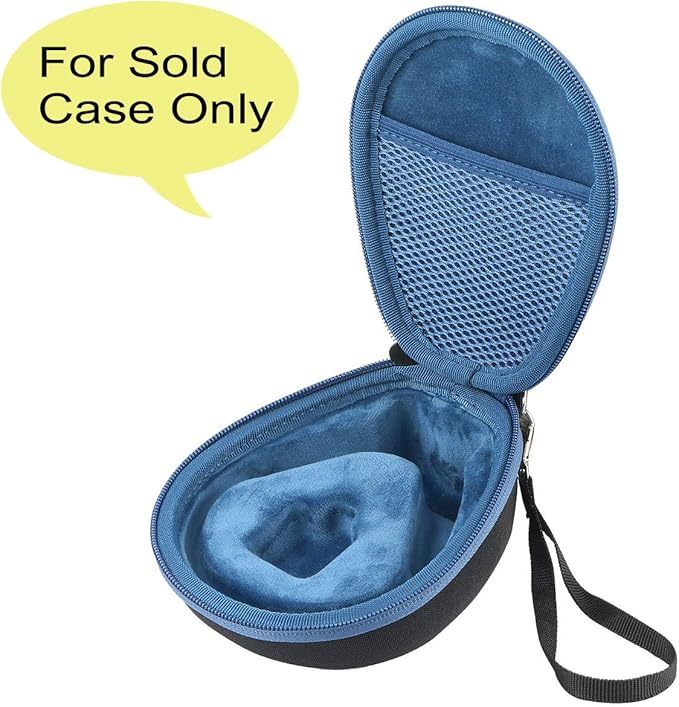 co2CREA Hard Case for SHOKZ New OpenRun Pro 2/1, OpenRun, OpenMove, OpenSwim Pro, OpenSwim, Compatible with All SHOKZ Open-Ear Bone Conduction Sport Headphones, Black Case + Inside Midnight Blue