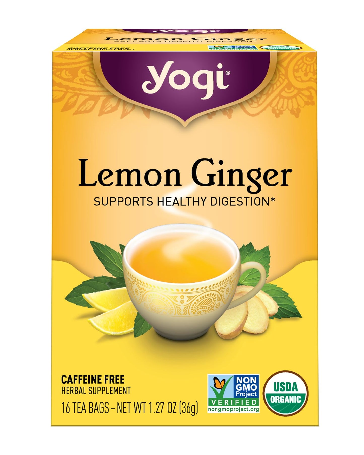 Yogi Tea Lemon Ginger Tea Bags, 16 ct