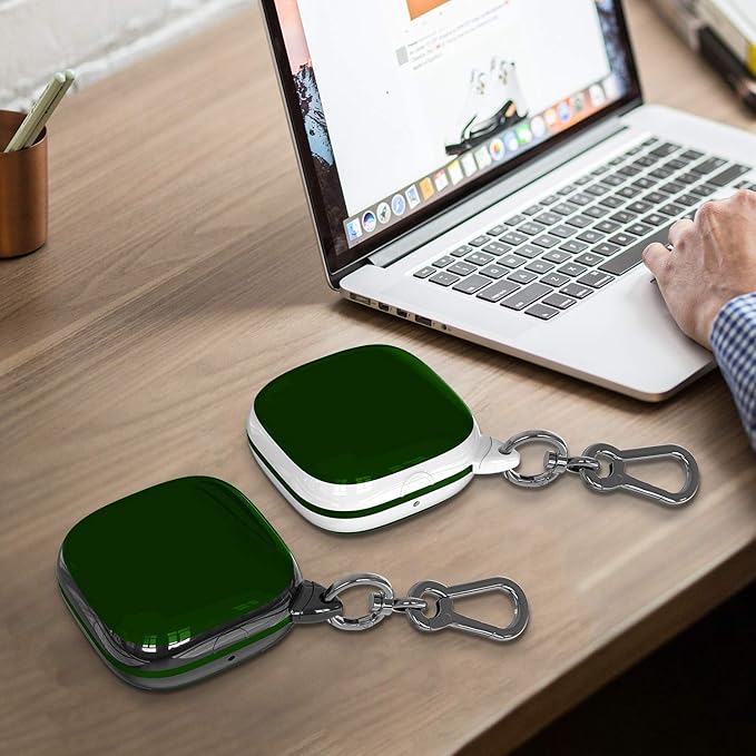 Compatible Powerbeats Pro Case Cover, Full Protective Shockproof Anti-Slip Silicone Case for Beats Powerbeats Pro (Black Edge+Army Green)