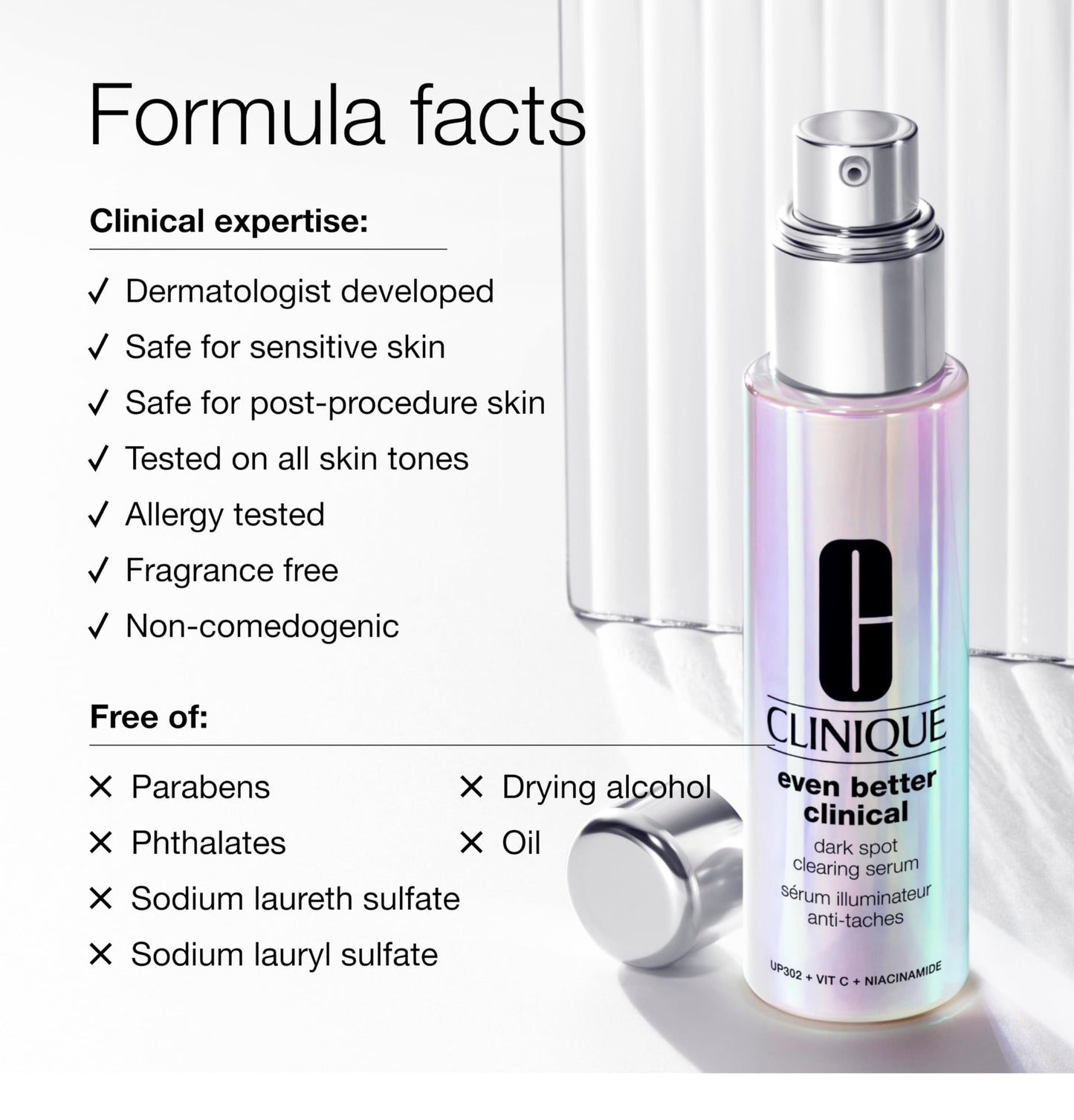 Clinique Even Better Clinical Dark Spot Clearing Vitamin C Face Serum For All Skin Types | Brightening + Soothing, 1 Fl Oz