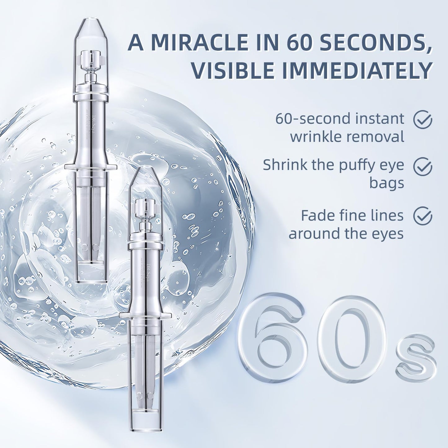 Roseye Instant Eye Tightening Cream Set for Puffiness Fine Lines Under Eye Bags Anti Aging and Firming 5 Pack × 0.04 FL OZ Pump Tubes