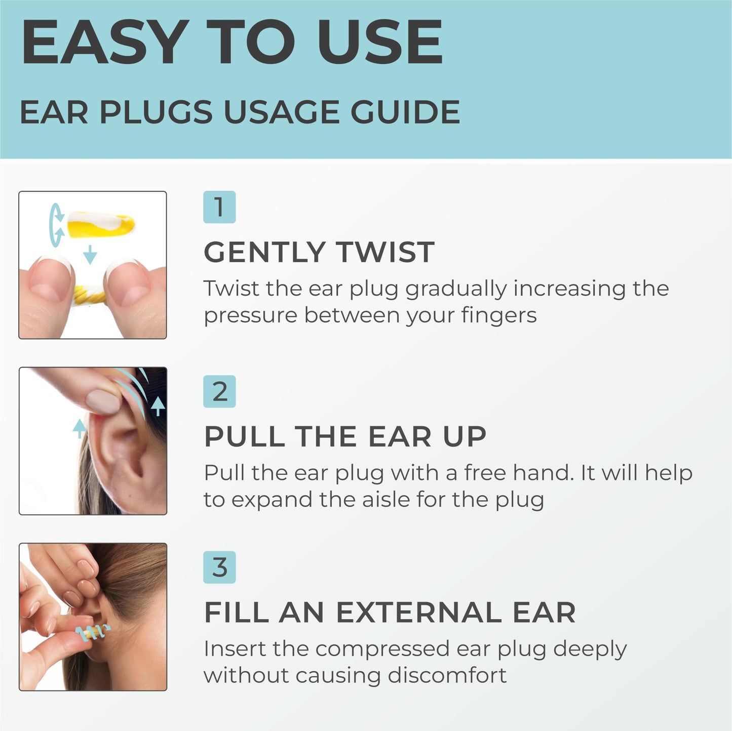 Peace&Quiet PQ Small Ear Plugs for Sleeping - 40 Earplugs for Sleep, Snoring, Small Ear Canals, Noise Cancelling 32 dB, Sound Blocking, for Women and Men