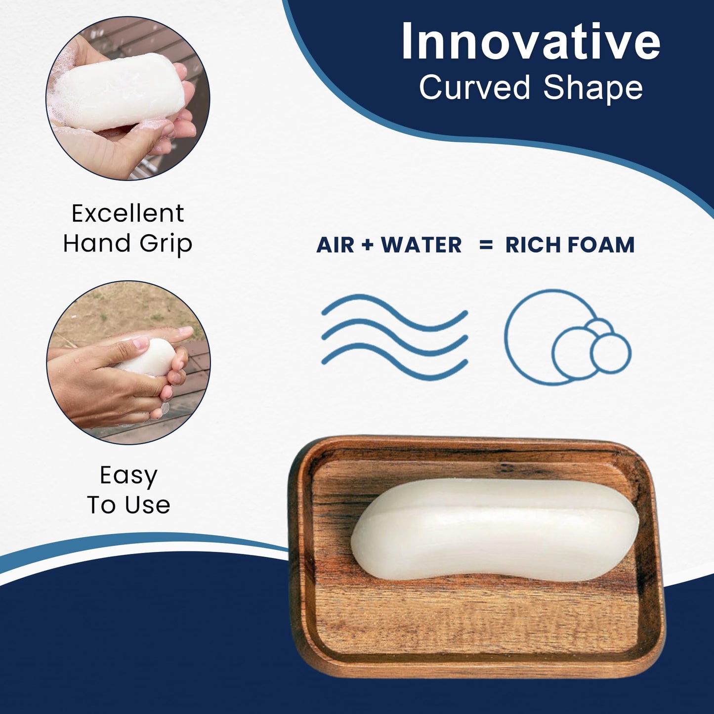 Pacific Spirit Shampoo Bar for Curly & Wavy hair with Coconut Moisturizing and Conditioning - 2 in 1 - Tropical Scent, 3.53 Oz.