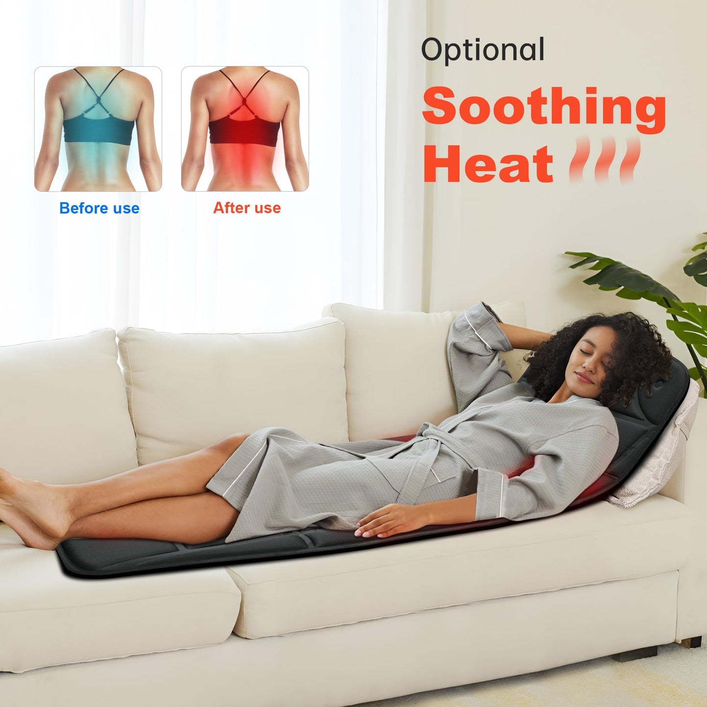 CILI Full Body Massage Mat with Heat, Vibration Back Massage Pad, Full Body Massager for Neck Back Pain, Massage Mattress Pad, Gifts for Men Women