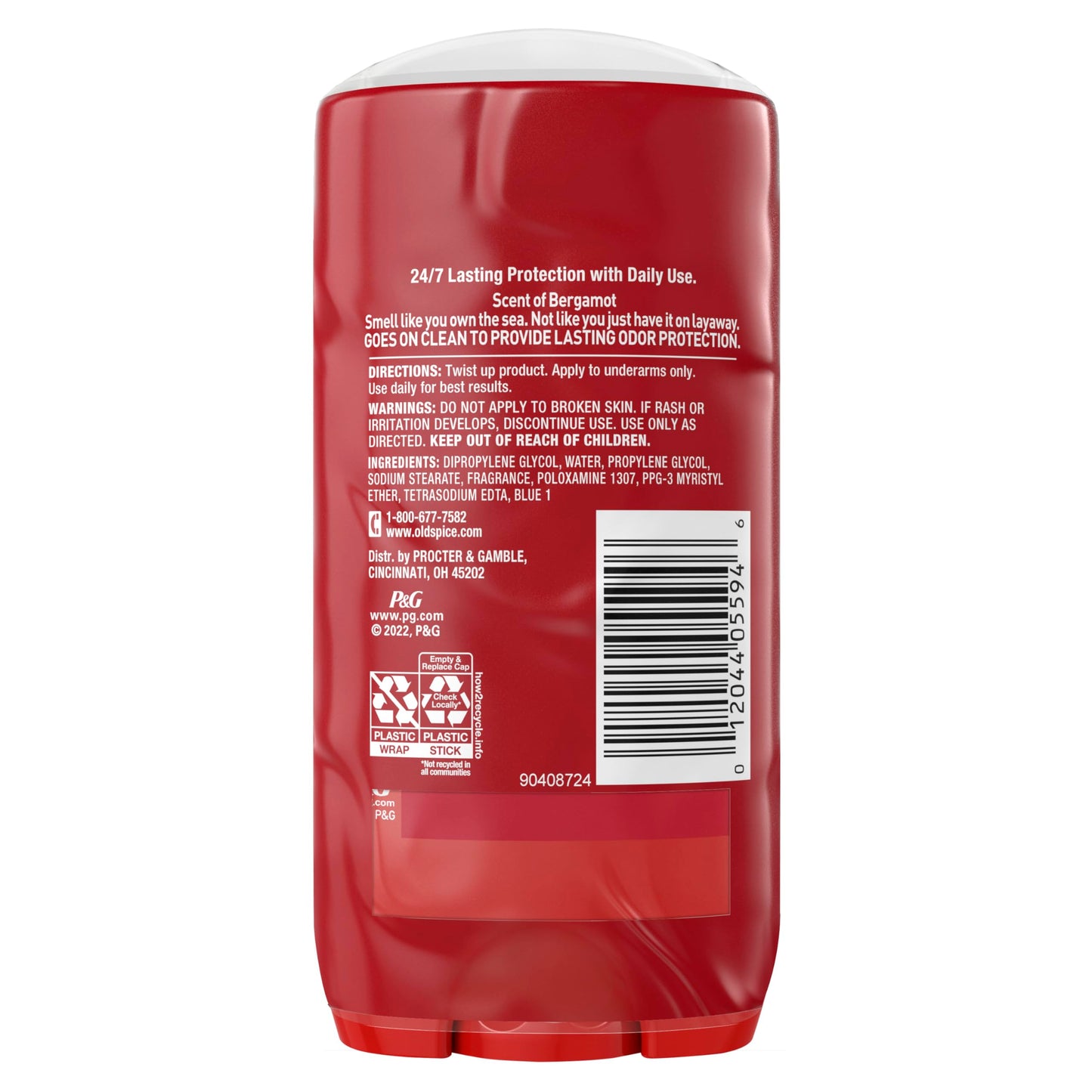 Old Spice Aluminum Free Deodorant for Men, 24/7 Odor Protection, 24/7 Freshness & Lasting Scent, Captain with Bergamot Scent, 3.0 oz (Pack of 2)