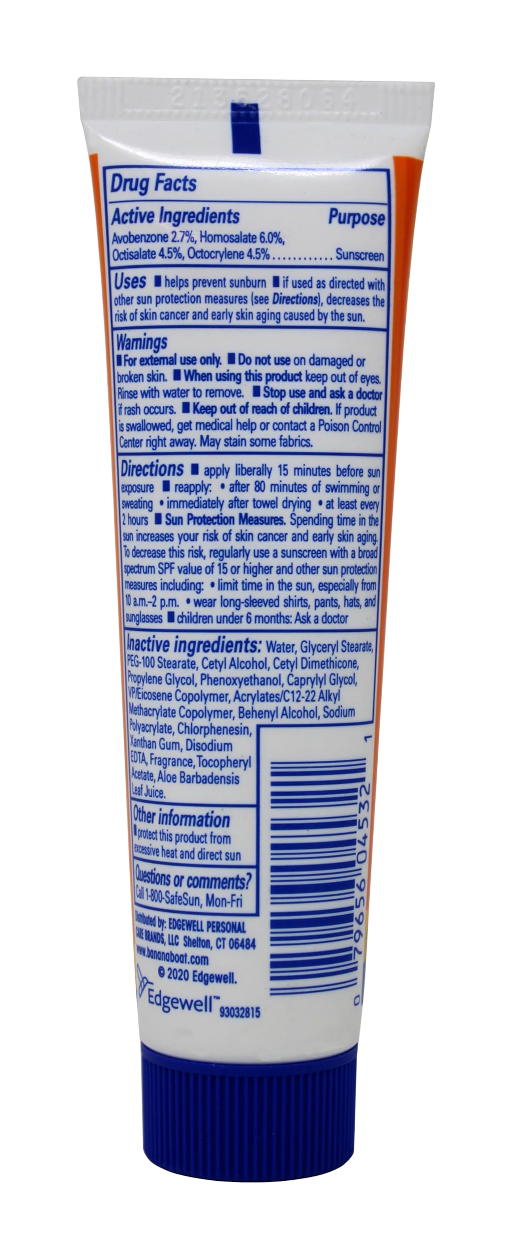 Banana Boat Sport Performance Sunscreen Lotion, SPF 30 1 oz (29 g) (Pack of 4)