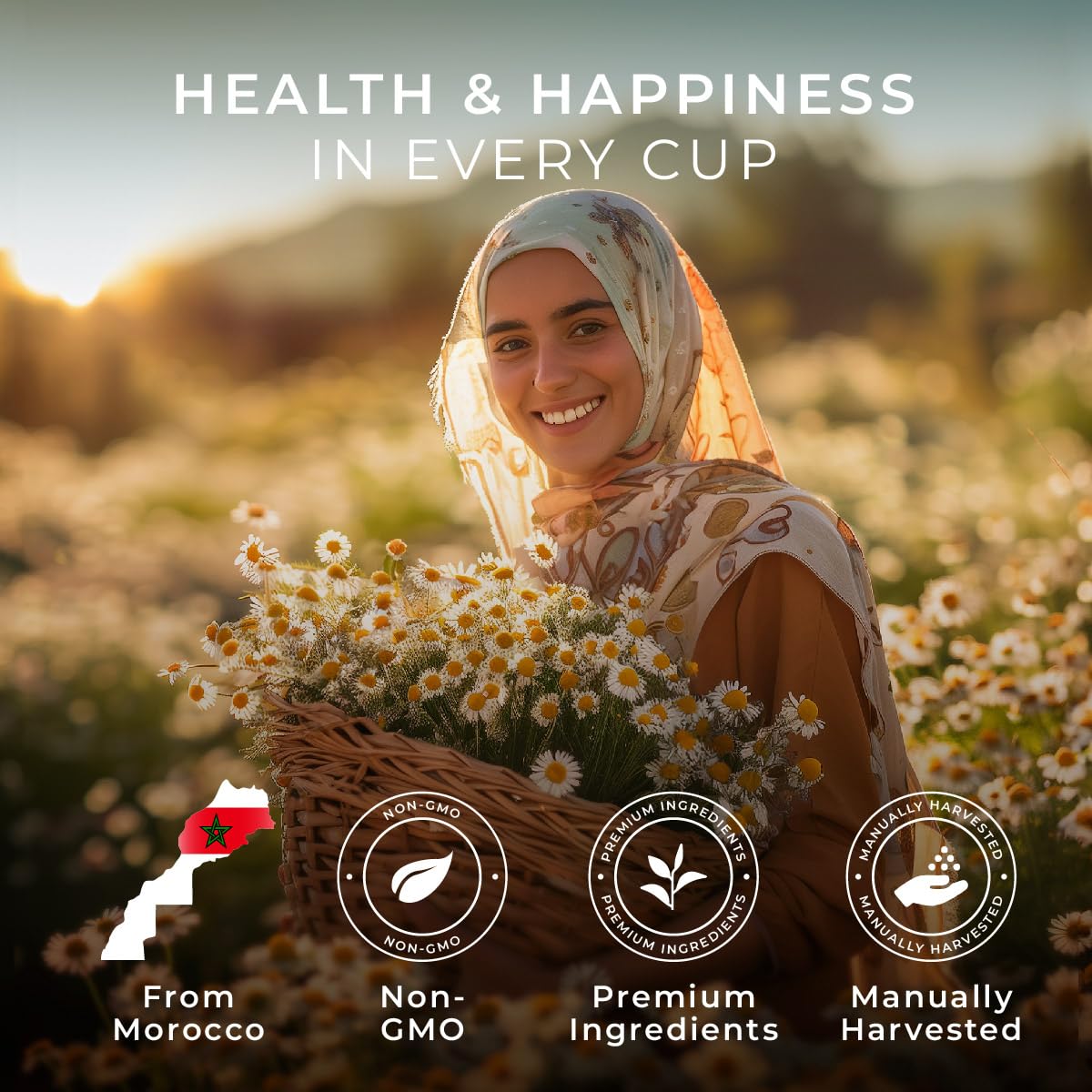 Gya Tea Co Citrus Chamomile Tea Gift Set (16 ct) - Decaf Tea Pod Rich in Vitamin A, C for Nourish & Wellness