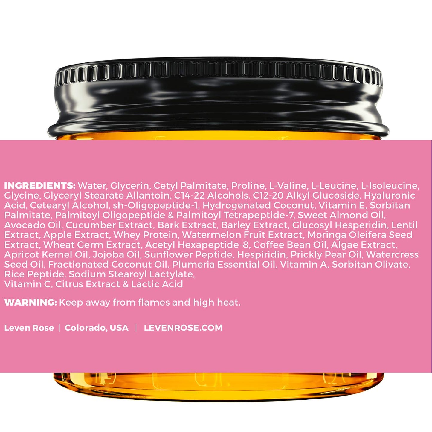 Leven Rose Lifting Coffee Eye Cream with Caffeine 1 oz - Natural Solution for Dark Circles and Puffiness - Firming Anti-Aging Under Eye Treatment