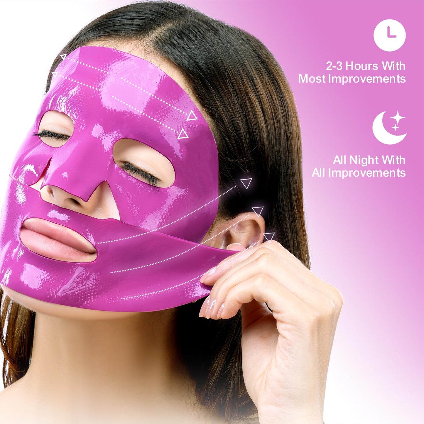 Glam Lady Bio-Collagen Face Mask Korean Skincare Hydrating Anti Wrinkle Lifting Overnight Real Deep Mask with Niacinamide and Hyaluronic Acid