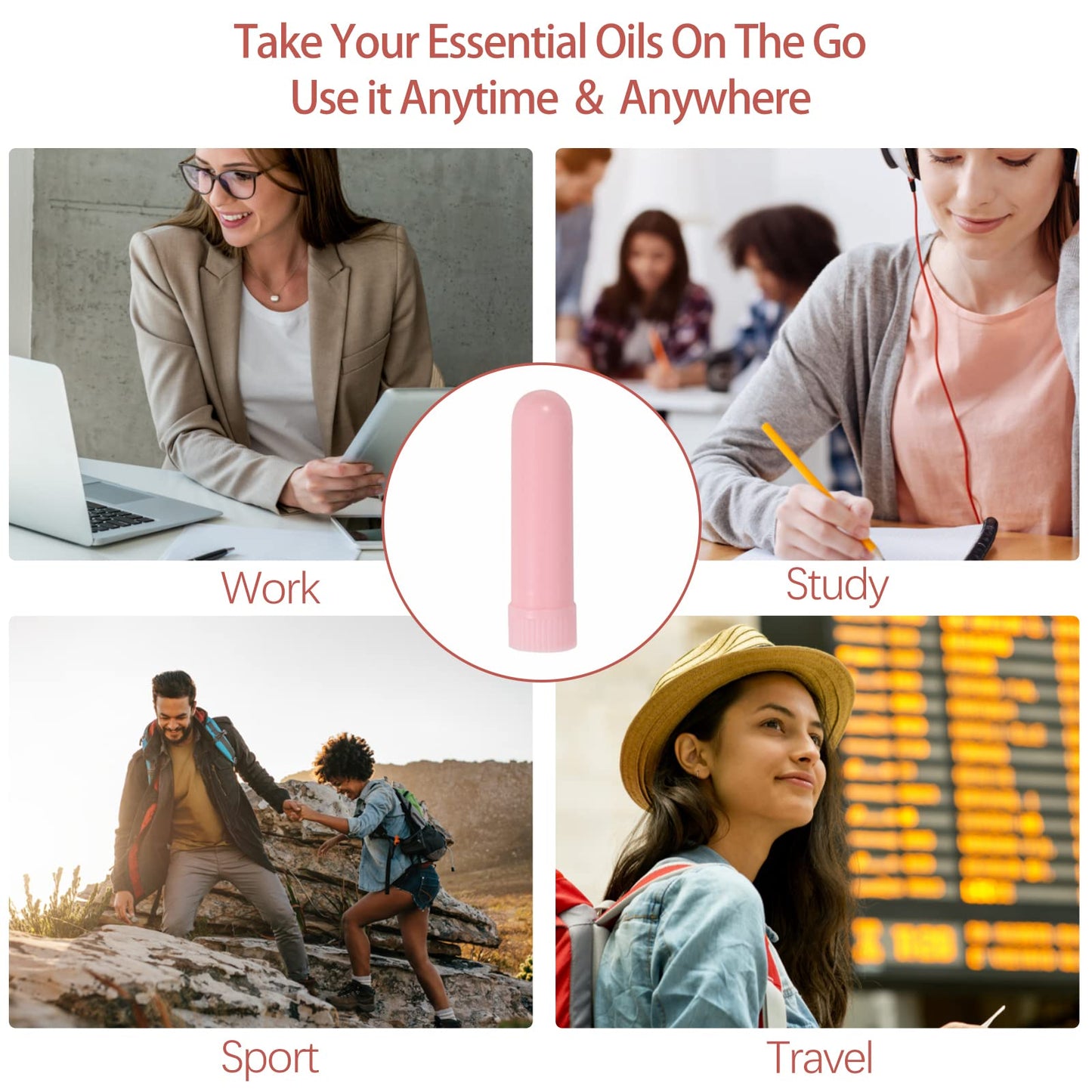 ifin Set of 24 Essential Oil Nasal Inhaler Tubes for Aromatherapy in 12 Colors. Take Your Essential Oils on The Go, Get 184 Pieces in Total!, Green, IFJL-JYG2204-A024