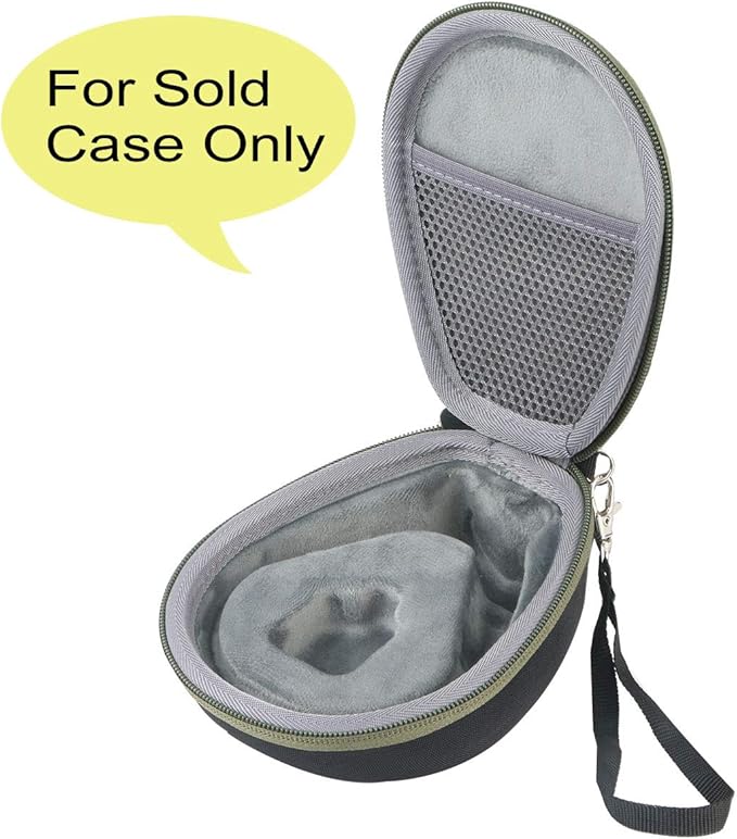 co2CREA Hard Case for SHOKZ New OpenRun Pro 2/1, OpenRun, OpenMove, OpenSwim Pro, OpenSwim, Compatible with All SHOKZ Open-Ear Bone Conduction Sport Headphones, Black Case + Forest Green Zipper