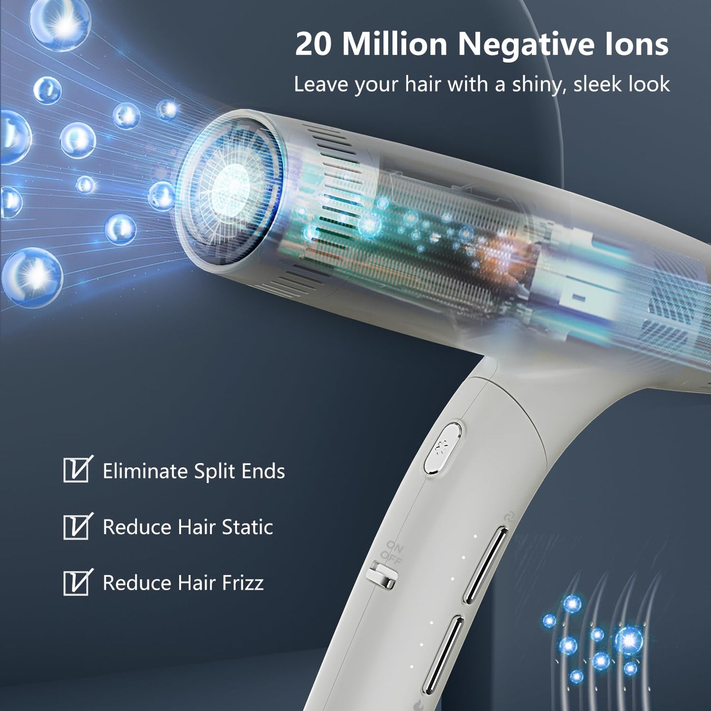 High Speed Ionic Hair Dryer:Portable Hair Blow Dryer for Women,1500w Professional Hair Dryers for Salon,Compact Mini Blowdryer with Travel Case for Travel,Quiet Lightweight Hairdryers for Kids and RA